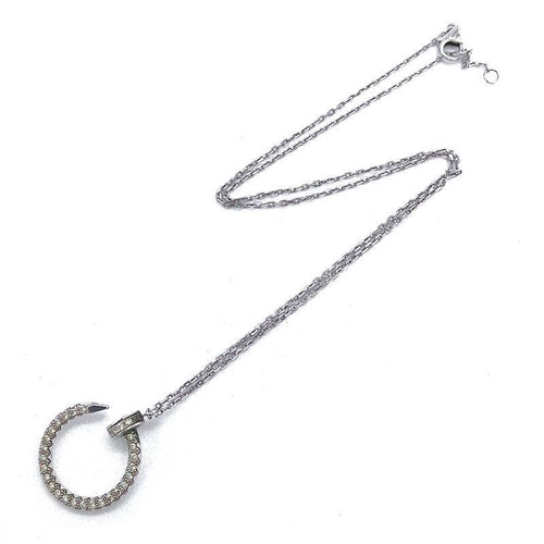 Cartier Necklace Juste Un Clou Diamonds K18 Wg B7224897