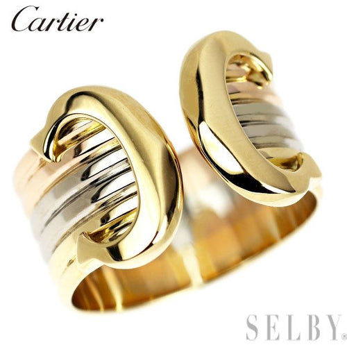 Cartier Ring K18Yg/Wg/Pg 2Clm 53