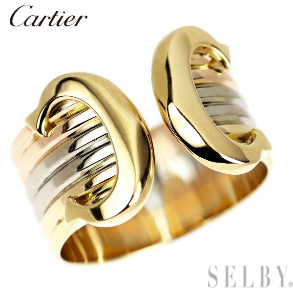 Cartier Ring K18Yg/Wg/Pg 2Clm 53