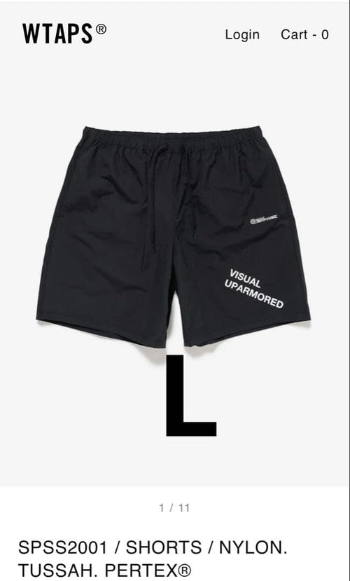 Wtaps Shorts Bermuda Spss2001 Nylon Tussah Black