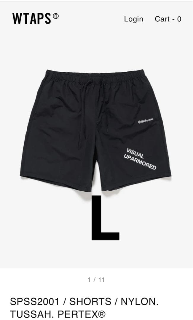 Wtaps Shorts Bermuda Spss2001 Nylon Tussah Black