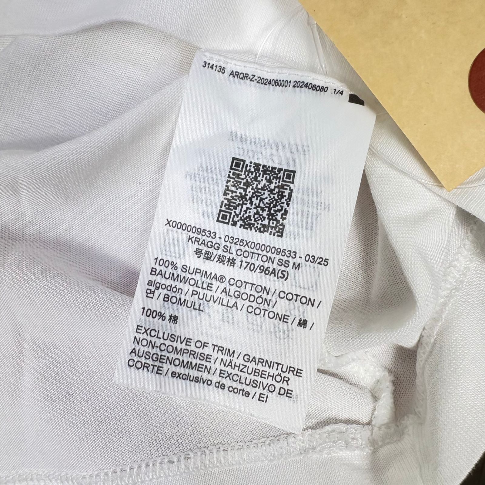 Arc'Teryx T -Shirt Under Men'S S Kragg Sl Cotton Ss White Light