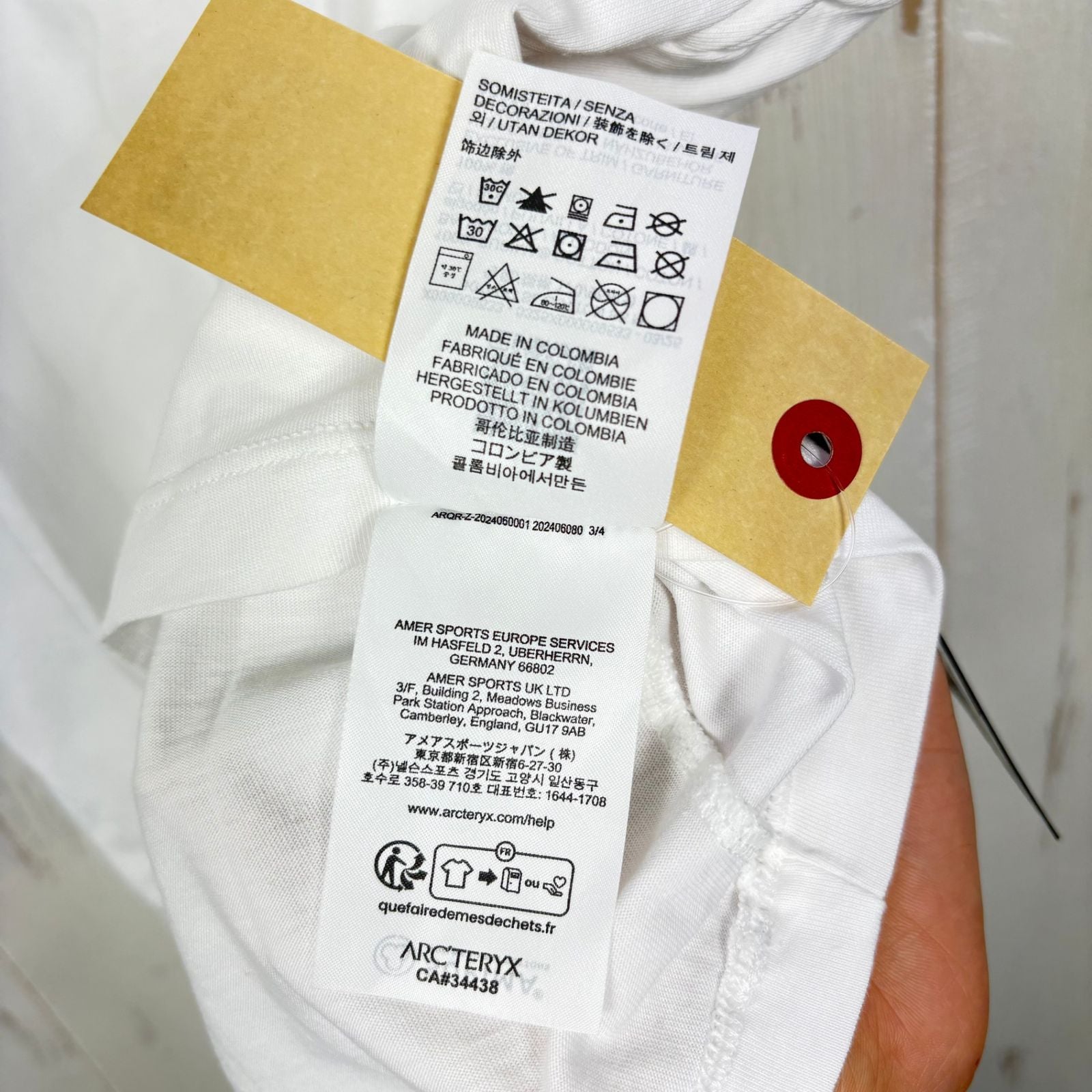 Arc'Teryx T -Shirt Under Men'S S Kragg Sl Cotton Ss White Light