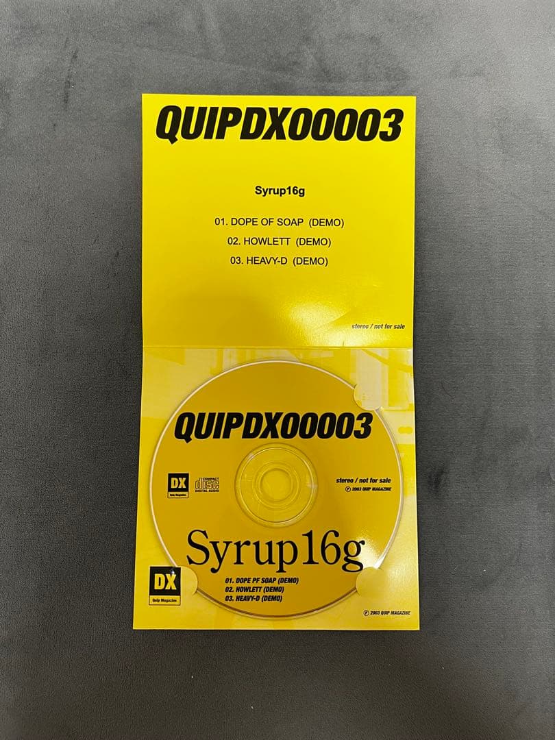Japanese Music Syrup16G Quipdx00003 Quip Magazine Cd