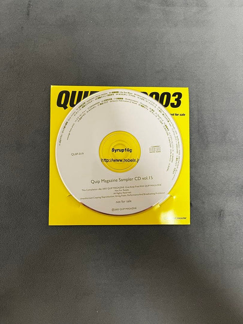 Japanese Music Syrup16G Quipdx00003 Quip Magazine Cd