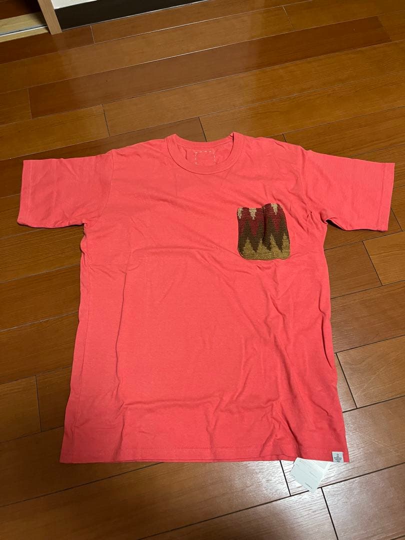 Visvim T-Shirts Blanket Vntg Pocket Tee S/S Red(