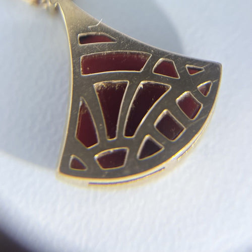 Bvlgari Necklace Au750 Pg 18 K18 0.03Ct 4.3G