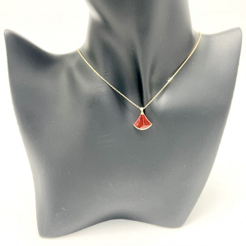 Bvlgari Necklace Au750 Pg 18 K18 0.03Ct 4.3G