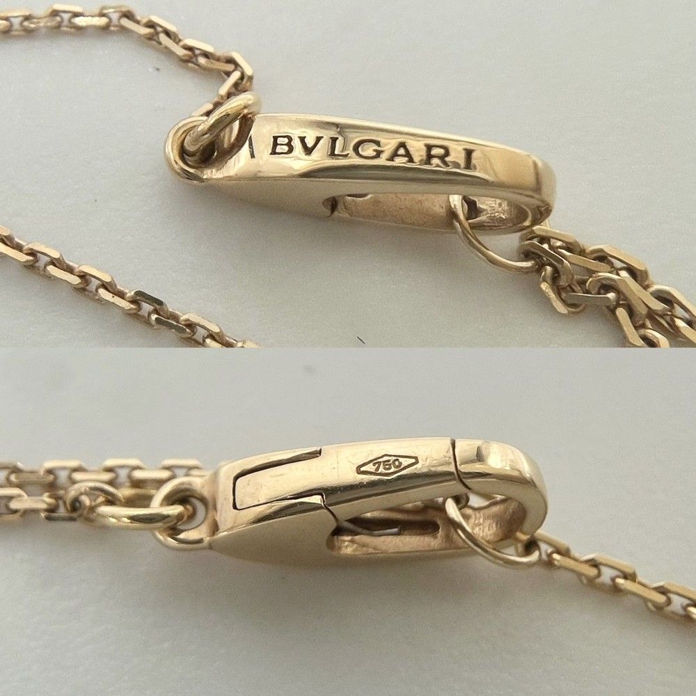 Bvlgari Necklace Au750 Pg 18 K18 0.03Ct 4.3G