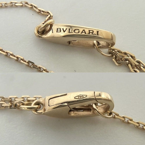 Bvlgari Necklace Au750 Pg 18 K18 0.03Ct 4.3G