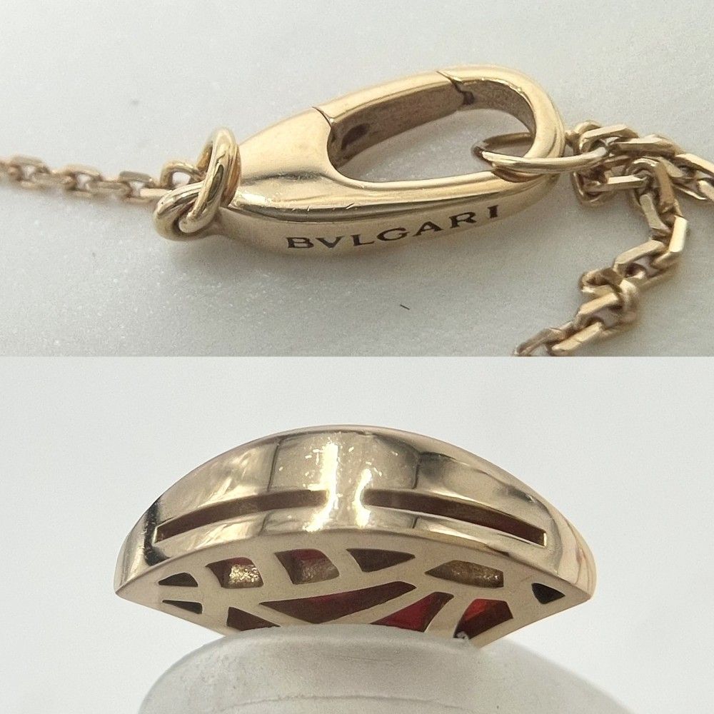 Bvlgari Necklace Au750 Pg 18 K18 0.03Ct 4.3G