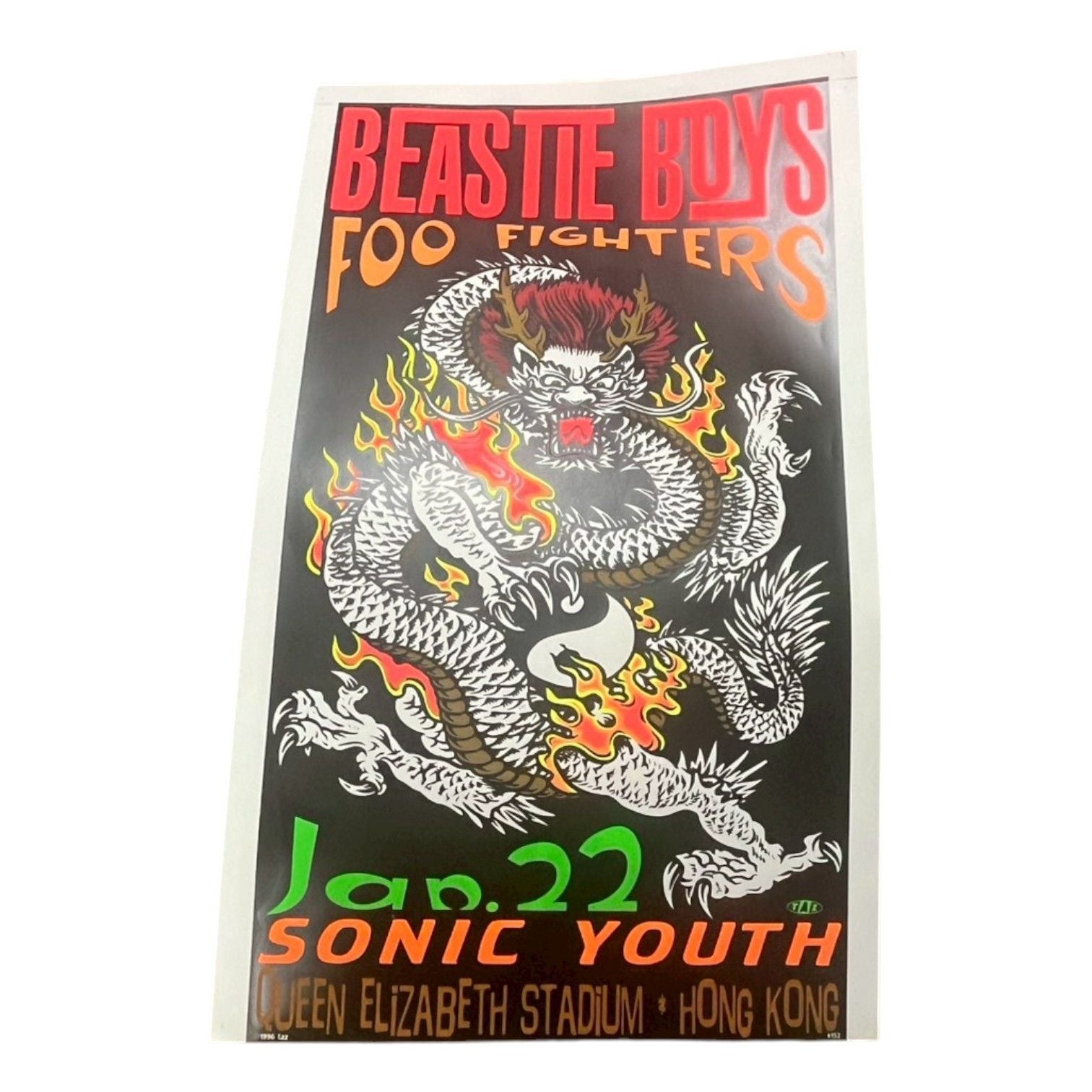 Poster Taz Jim Evans Mtv Alternative Nation Tour Foo Fighters. Beastie Boys.