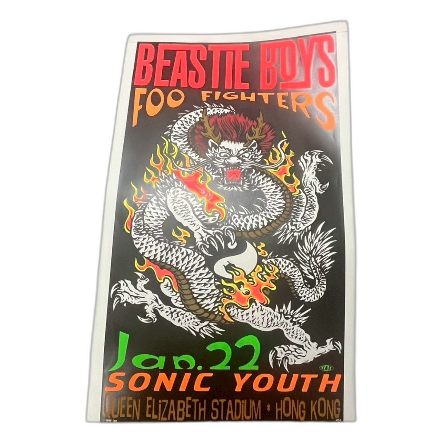 Poster Taz Jim Evans Mtv Alternative Nation Tour Foo Fighters. Beastie Boys.