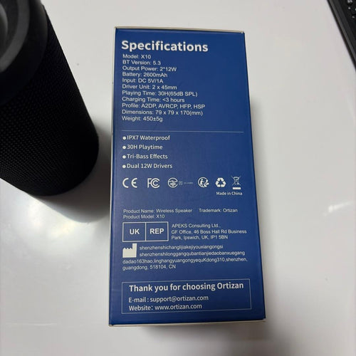 Wireless Speaker X10 Ipx7