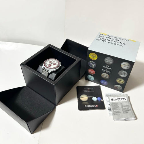 Omega Quartz Watches White, Red