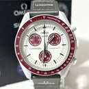 Omega Quartz Watches White, Red