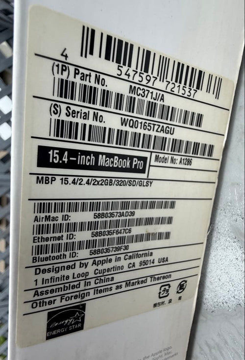 Apple Macbooks Macbook Pro 15 Mc371J/A