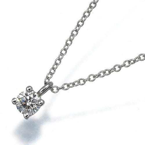 Tiffany Necklace 0.17Ct Pt950 #193100