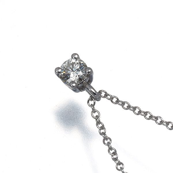 Tiffany Necklace 0.17Ct Pt950 #193100