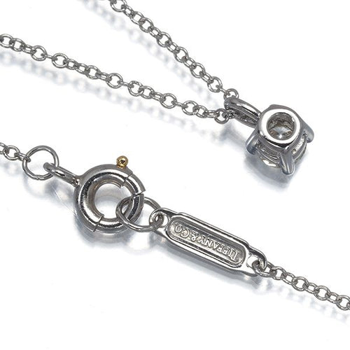 Tiffany Necklace 0.17Ct Pt950 #193100
