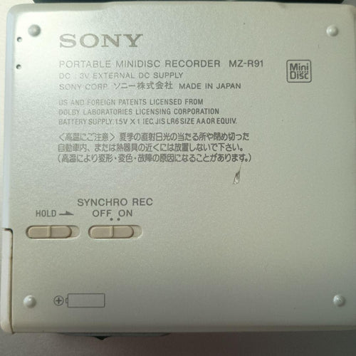 Sony Portable Md Players Mz-R91