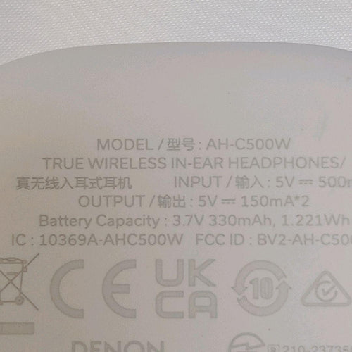 Denon Wireless Earphones Ah-C500Wwtem F1