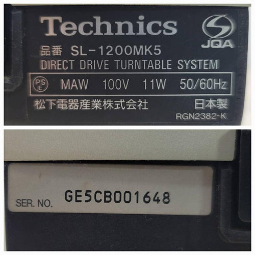Technics Turntable D.D. Sl-1200Mk5
