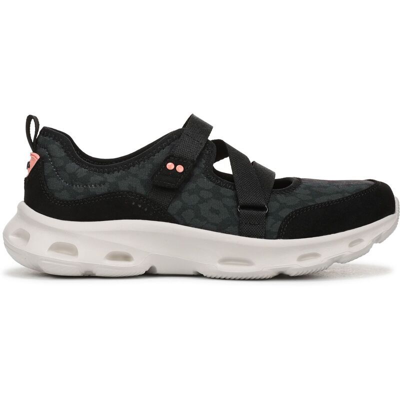 Sneakers Rykactivfoam Womens Mary Jane Walking Sneaker Black Leopard
