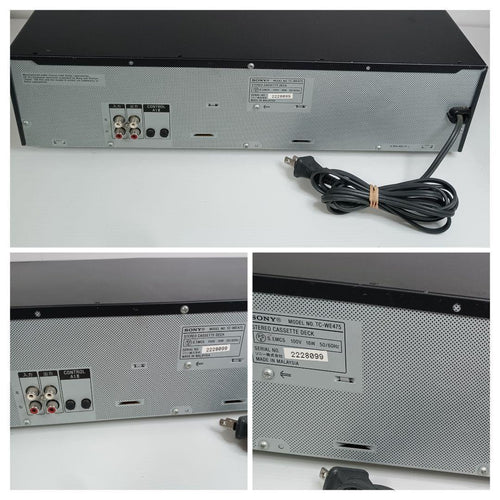 Cd Md Cassette Deck Sony Tc-We475 W