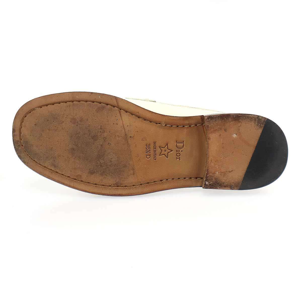 Christian Dior Mocasines Zapatos De Cuero 36 1/2