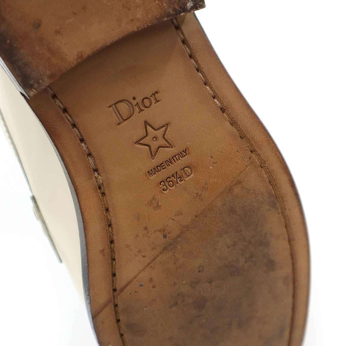 Christian Dior Mocasines Zapatos De Cuero 36 1/2