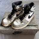 Nike Sneakers Aj1 White Cement Tech Grey Muslin Black