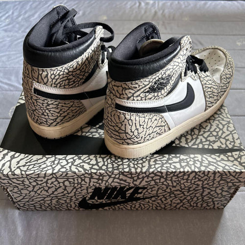 Nike Sneakers Aj1 White Cement Tech Grey Muslin Black