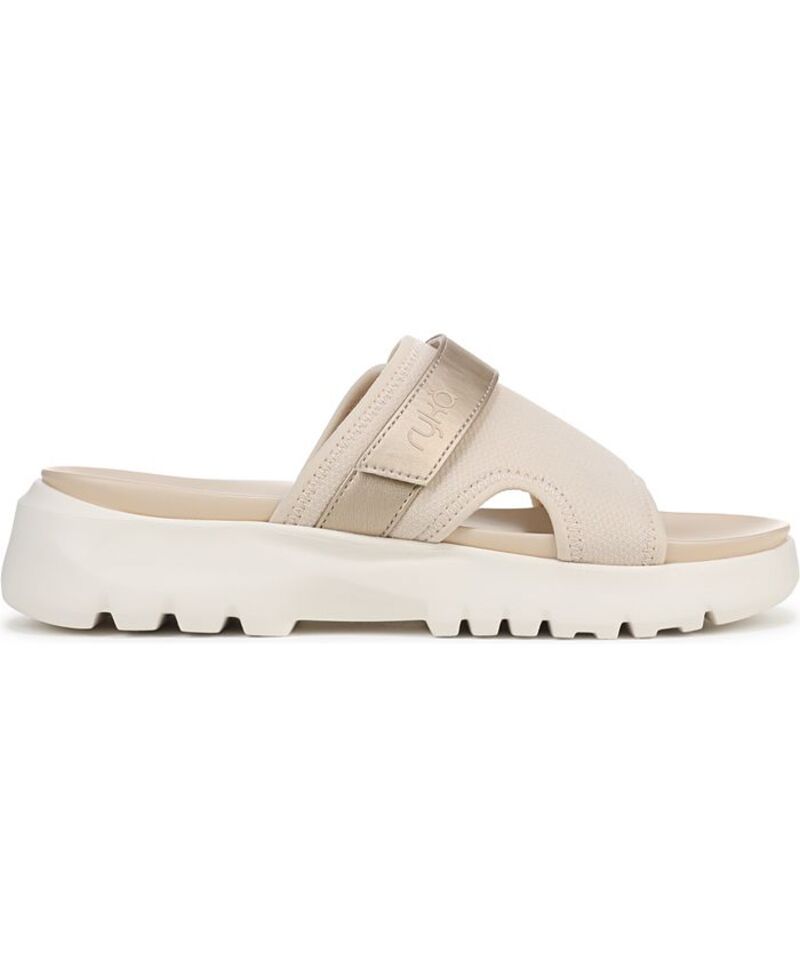 Sandals Ryka Womens Brilliant Sport Slide Tapioca Beige Mesh Fabric