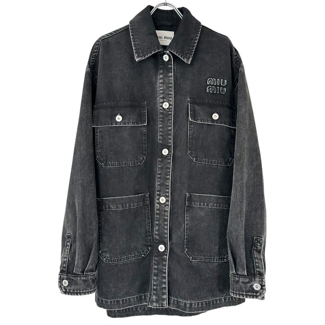 Miu Denim Jackets Coveralls 23Ss 4-Pocket Jacket