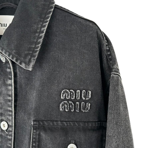 Miu Denim Jackets Coveralls 23Ss 4-Pocket Jacket