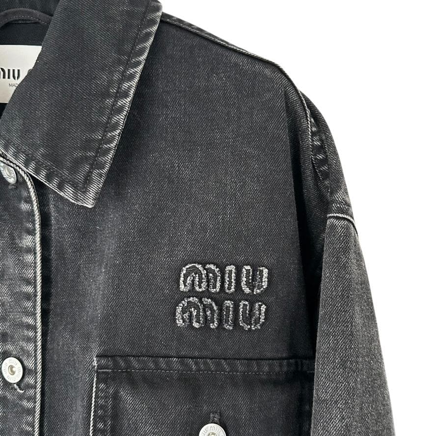 Miu Denim Jackets Coveralls 23Ss 4-Pocket Jacket