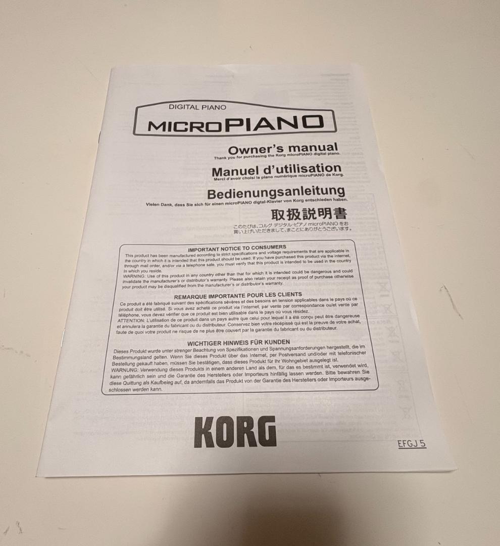 Korg Keyboard Electronic Piano Y Micropiano 61 S
