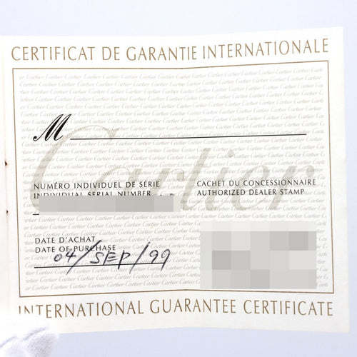 Cartier Watch (Quartz) Sm Yg/D Wf3070B9 Yg