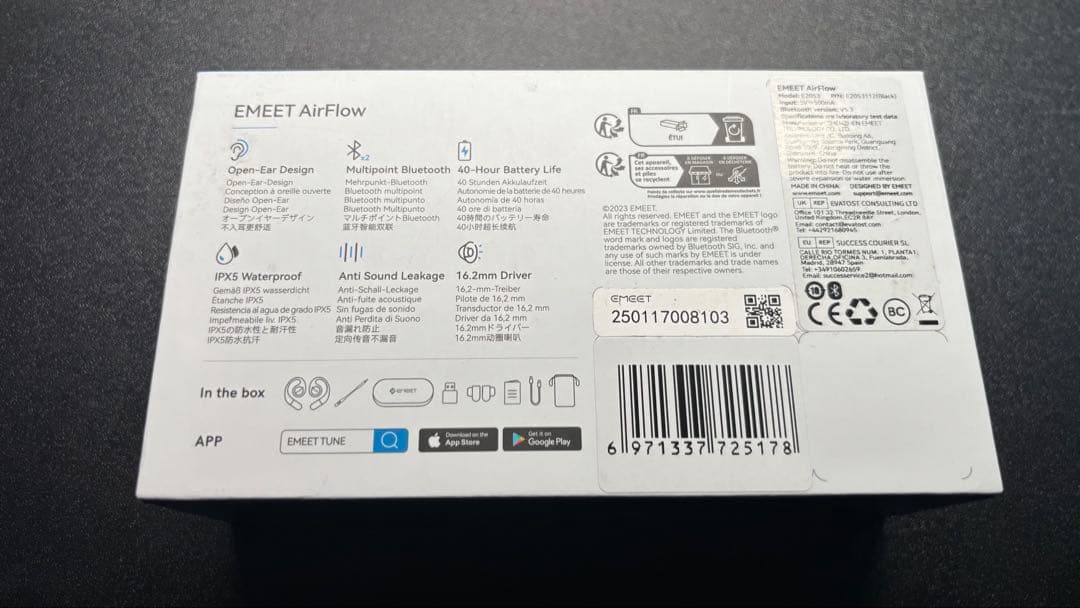 Emeet Wireless Earphones Airflow Usb