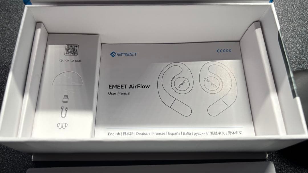 Emeet Wireless Earphones Airflow Usb