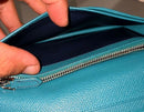 Bvlgari Long Wallets Denim Sapphire (Exterior) Tropical Turquoise (Interior)