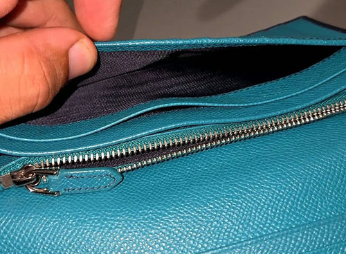 Bvlgari Long Wallets Denim Sapphire (Exterior) Tropical Turquoise (Interior)