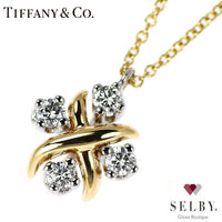 Tiffany Necklace K18Yg/Pt950