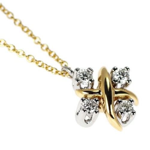 Tiffany Necklace K18Yg/Pt950