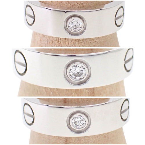 Cartier Ring 51 3P 750 K18 Wg 4958