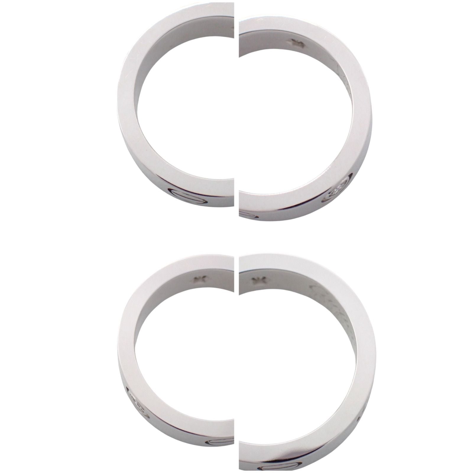 Cartier Ring 51 3P 750 K18 Wg 4958