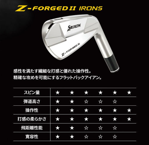 Dunrop Sports Iron Set Z-Forged Ii 6 (5-P) 120