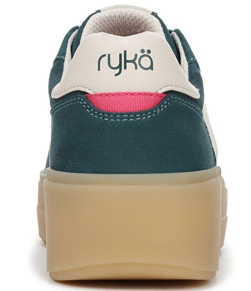 Sneakers Ryka Womens Viv Max Fabric Lace Up Platform Dark Sea Gree
