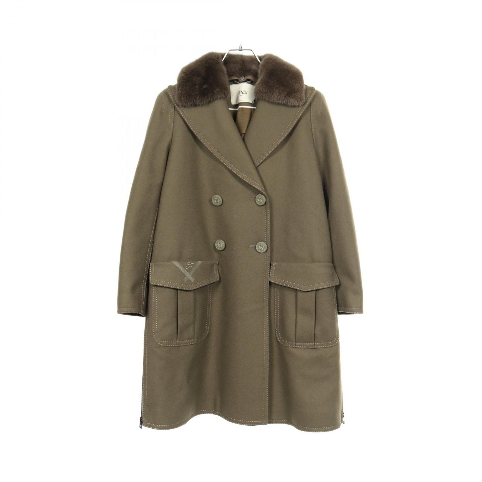 Fendi Peacort Wool Coat Used A